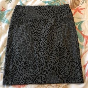 Gray And Black Stretchy Short Skirt